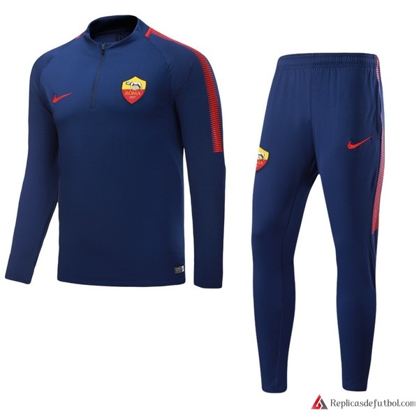 Chandal AS Roma 2017-2018 Azul Marino Rojo